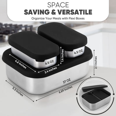 Set of 3(1200ml)-Black