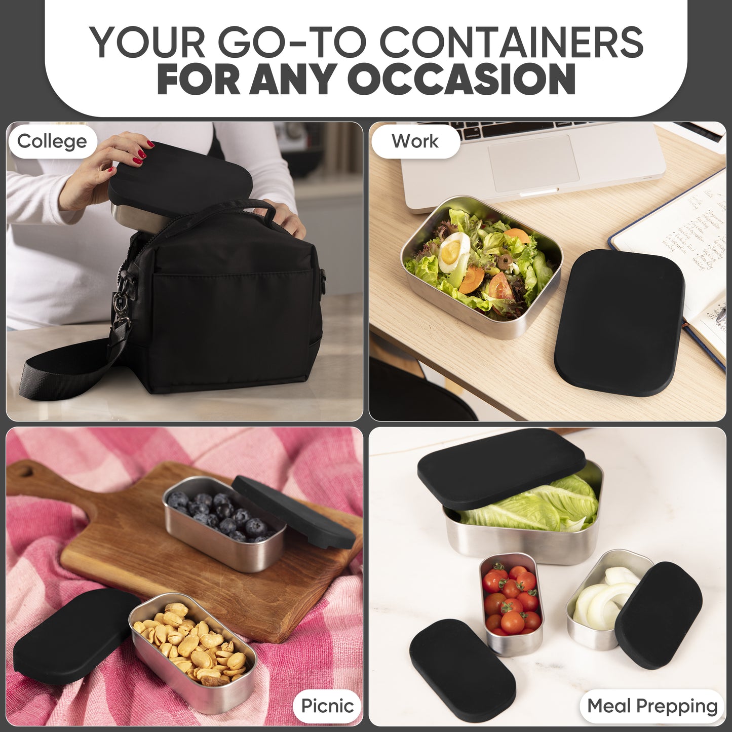 Set of 3(1200ml)-Black